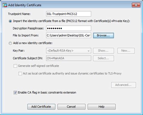 In Adaptive Security Device Manager, select Configuration and Device. . Cisco asa ssl certificate renewal